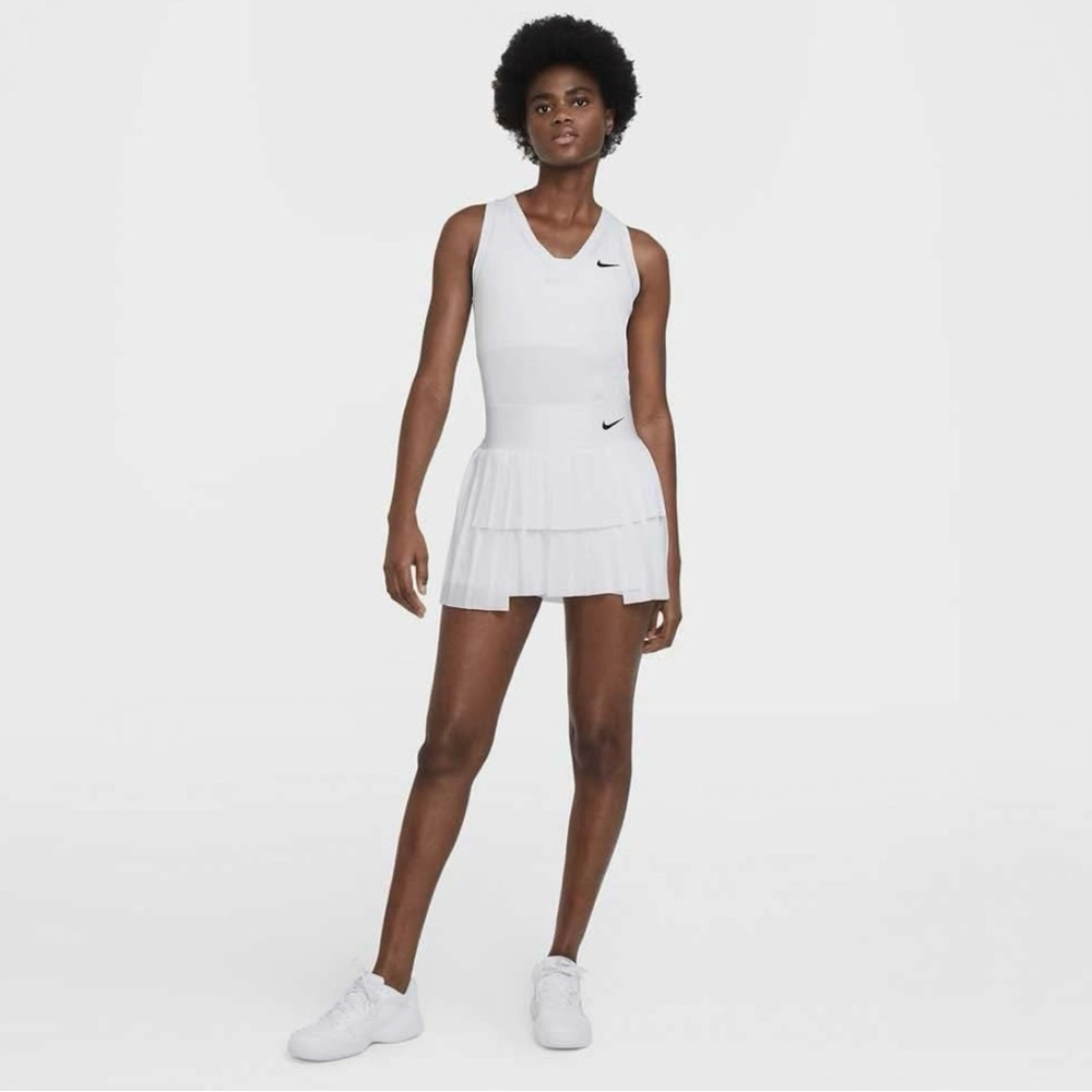 NIKE - Dri-Fit ADV White Pleated Tennis Skirt with shorties, sz M - Picture 4 of 11